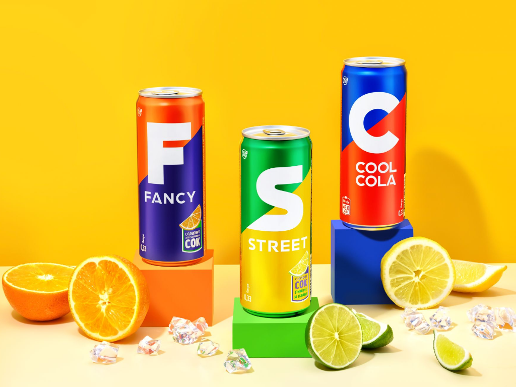Линейка безалкогольных газированных напитков (COOLCOLA, FANCY, STREET, TONESS)